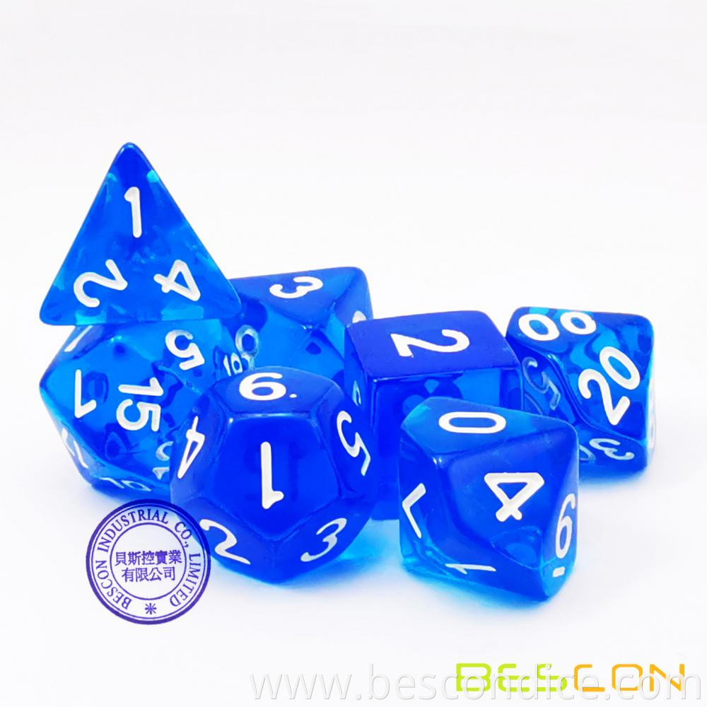 Gem Blue Polyhedral Rpg Polyhedral Dice Set